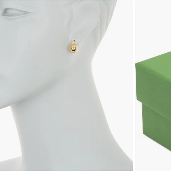 Kate Spade “ Have a Ball” Gold Tone Earrings , NWT, In Signature Box - Picture 12 of 12
